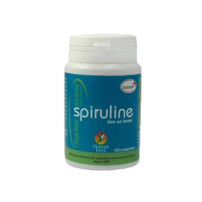 Flamant Vert Spiruline Algue Bleue des Andes 120 Comprim&eacute;s de 500 mg