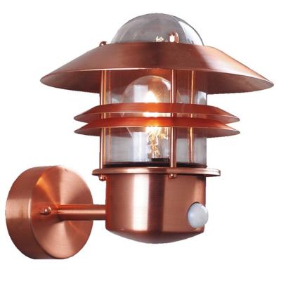 Blokhus sensor applique murale Cuivre-Verre E27 Nordlux 25031030