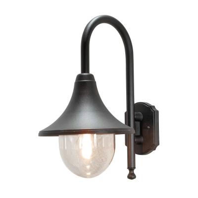 Konstsmide bari plafonnier ext&eacute;rieur simple d&ocirc;me noir mat, ip44