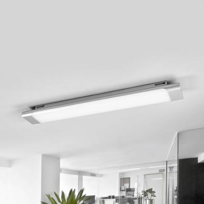 LED Plafonnier 'Vinca' pour bureau - blanc, argent&eacute;