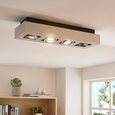 Arcchio Plafonnier Vince allong&eacute; blanc &agrave; 4 lampes