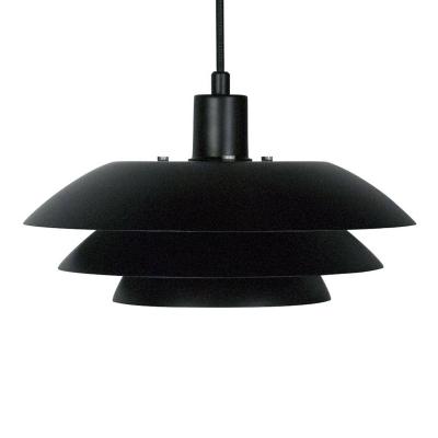 DL31 - Suspension en m&eacute;tal noir mat, h 15 cm d 31 cm