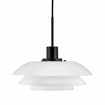 Dyberglarsen DL31 Dome Suspension Plafonnier Opale, Noir Mat 31cm