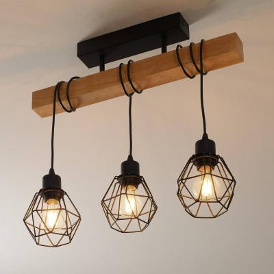 EGLO Plafonnier Townshend 5 avec 3 abat-jour cage
