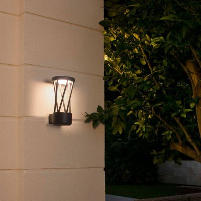 Faro twist - applique murale ext&eacute;rieure led gris fonc&eacute; 10w 3000k ip65
