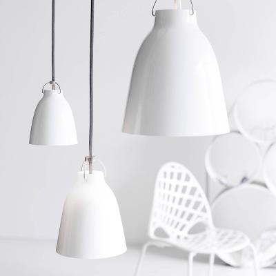 Fritz Hansen Caravaggio Suspension, blanc/c&acirc;ble gris - 25,8 cm