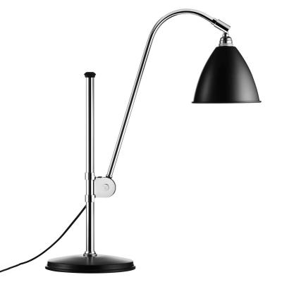 Lampe de table noire base argent&eacute; en laiton BL1 - Gubi