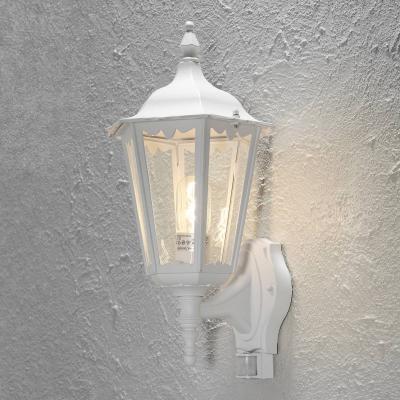 Konstsmide Applique Firenze avec capteur, debout, blanche