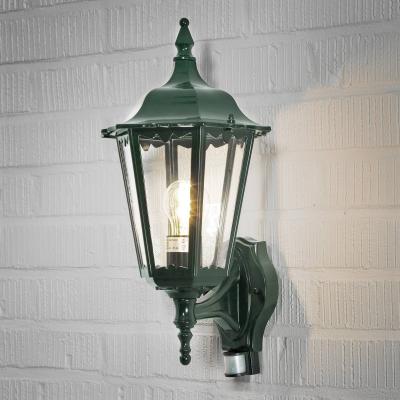 Konstsmide Applique Firenze avec capteur, debout, verte