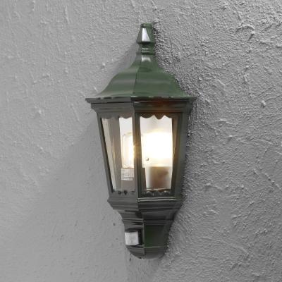 Konstsmide Applique Firenze demi-coupe, capteur, verte