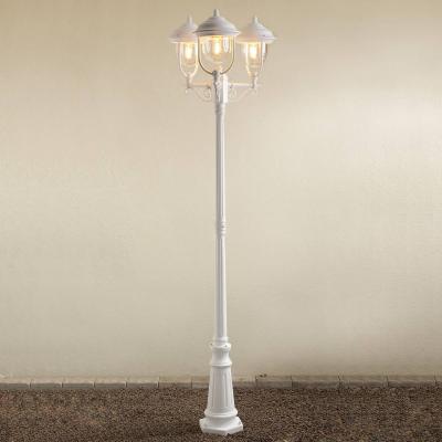 Konstsmide Lampadaire cand&eacute;labre 3 abat-jours Parma blanc