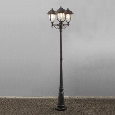 Konstsmide Lampadaire cand&eacute;labre 3 abat-jours Parma noir