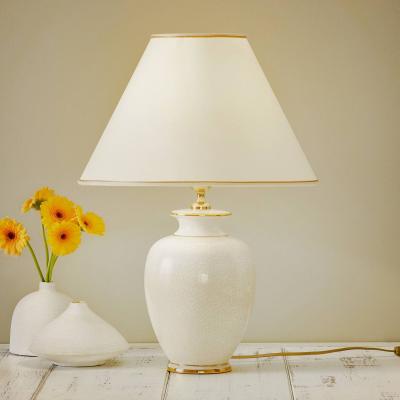 Lampe &agrave; poser blanche GIARDINO CRACLEE 40 cm