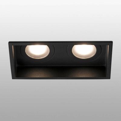 FARO BARCELONA Lampe encastrable Hyde, 2 lampes IP44 en noir