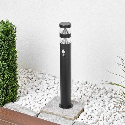 Lindby Borne lumineuse LED Lanea, 60 cm, noir, d&eacute;tecteur de mouvement