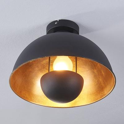 Lindby Plafonnier noir-dor&eacute; Lya