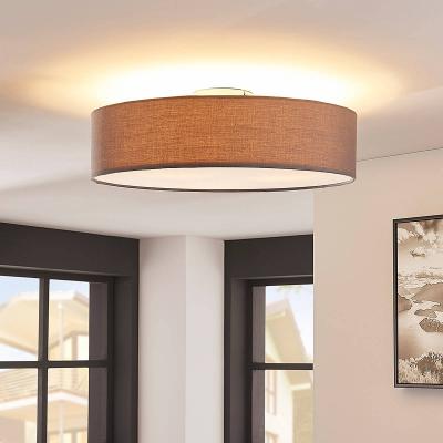 Lindby Plafonnier Sebatin pour E27, 50&nbsp;cm, gris