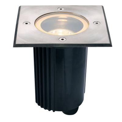 Dasar 80 gu10 encastr&eacute; de sol, carr&eacute;, inox 316, max. 35w, ip67