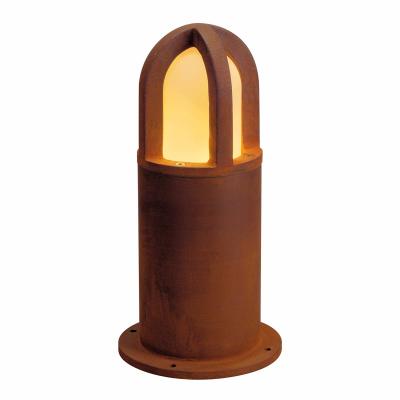 Rusty cone 40 borne, fonte rouill&eacute;e, e27 &eacute;co. &Eacute;nergie, max. 11w, ip54