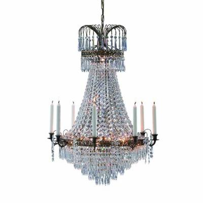 Lustre en cristal L&Auml;CK&Ouml; antique 9 ampoules