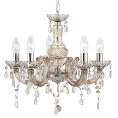 Lustre Marie Therese, brun, &agrave; 5 lampes