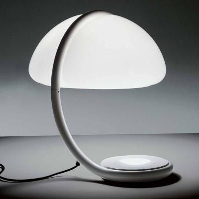 Lampe en m&eacute;tal blanche 45 cm Serpente - Martinelli Luce
