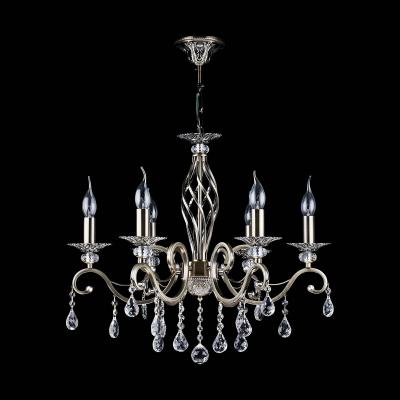Maytoni Grace lustre &agrave; 6 lampes laiton/blanc