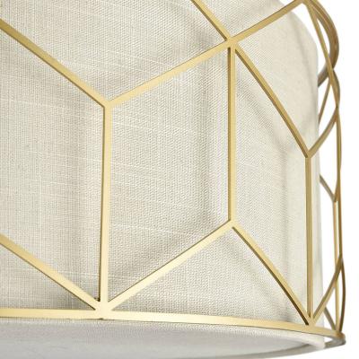 Messina Plafonnier Cylindrique Semi-Encastr&eacute; Dor&eacute;, 5 Lumi&egrave;res, E27