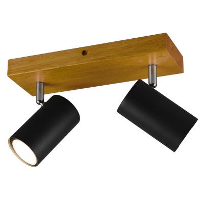 Trio Lighting Plafonnier avec spots Marley, noir mat, 2&nbsp;lampes