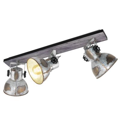 Eglo projecteur barnstaple 3 lampes patine marron et noir 425539