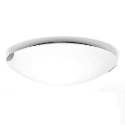 Fabas 2385-65-102 Plafonnier E27 60W Nickel / Mat / Verrerie Satin&eacute;e