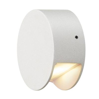 Applique ronde design Pema LED IP44 H9 cm - Blanc