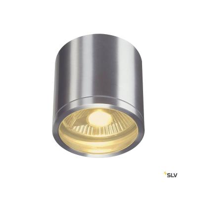 Plafonnier ext&eacute;rieur SLV ROX, alu bross&eacute;, GU10/QPAR111, 50W max, IP44