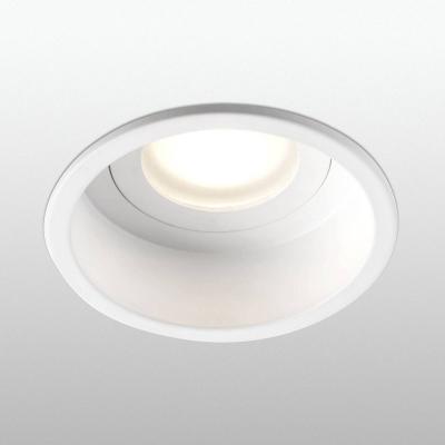 FARO BARCELONA Spot encastr&eacute; Hyde 1 lampe cadre rond IP44 blanc