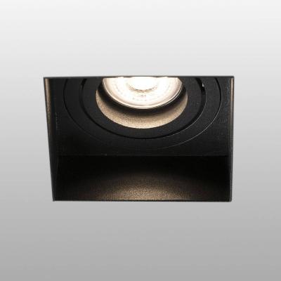 Faro Hyde - Downlight encastr&eacute; carr&eacute; inclinable noir Trimless, GU10