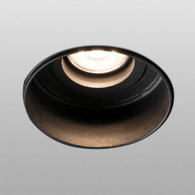 Faro Hyde - Downlight encastr&eacute; rond inclinable noir Trimless, GU10