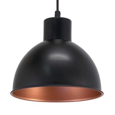 Eglo - Suspension truro 1 noir, cuivre, E27 max. 1X60W