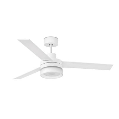 FARO BARCELONA Ventilateur LED Ice t&eacute;lecommande enceinte bois