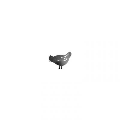 Figurine &agrave; piquer poule fer vieilli - 28x39 cm - Acier &eacute;poxy