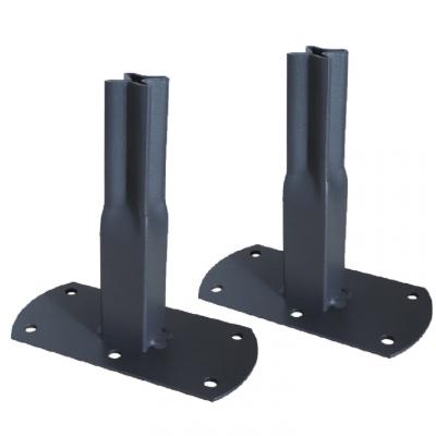 Louis Moulin Pack 2 Pieds Tube carr&eacute; 25 &agrave; Visser 13x6x12 cm - Anthracite - Made in France