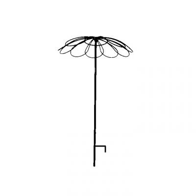 Tuteur parapluie 9 p&eacute;tales fer vieilli - 100x250 cm - Acier &eacute;poxy