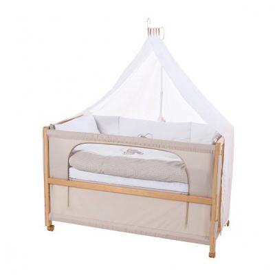 Roba Lit Cododo Complet "Liebhabar" 60x120 Cm Avec 4 Roues &Agrave; Freins - Naturel
