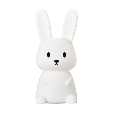 Veilleuse lapin en silicone, batterie rechargeable, auto 9-11h, lumi&egrave;re blanche