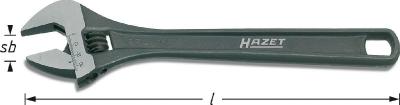 Hazet Cl&eacute; &agrave; fourche, r&eacute;glable - Profil &agrave; 6 pans ext&eacute;rieurs - Longueur totale: 158 mm - 279-6