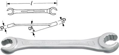 Hazet 612 612-13X15 Cl&eacute; polygonale double ouverte 13 - 15 mm DIN 3118