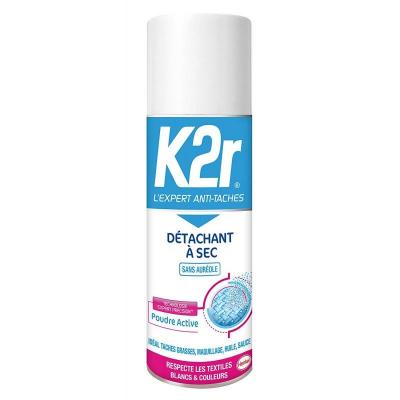 K2r d&eacute;tachant &agrave; sec taches grasses tous textiles en a&eacute;rosol 200ml