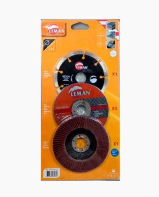 Pack disques meuleuse 125 mm b&eacute;ton - inox - m&eacute;tal