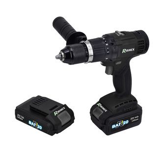 Perceuse-visseuse &agrave; percussion R-bat20 batterie 20 volts 2 amp&egrave;res et 4 amp&egrave;res