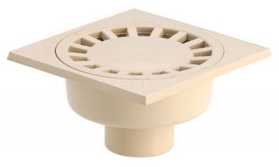Siphon de cour en pvc GIRPI sable l.25 x H.13.8 cm