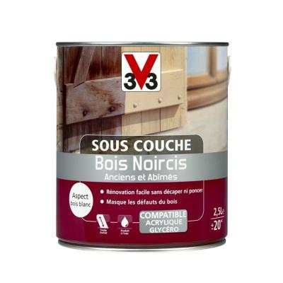 Sous-couche exterieure avant lasure V33 Bois Noircis - 2.5L